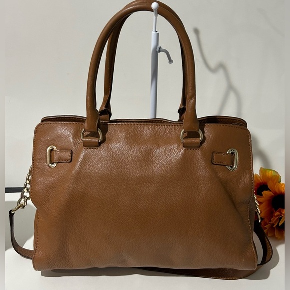 Michael Kors Hamilton Brown Pebble Leather Handbag shoulder bag - Picture 5 of 12